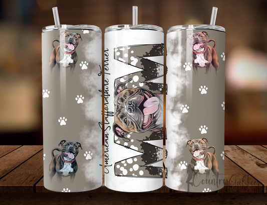 American Staffordshire Terrier Mom 20oz Tumbler