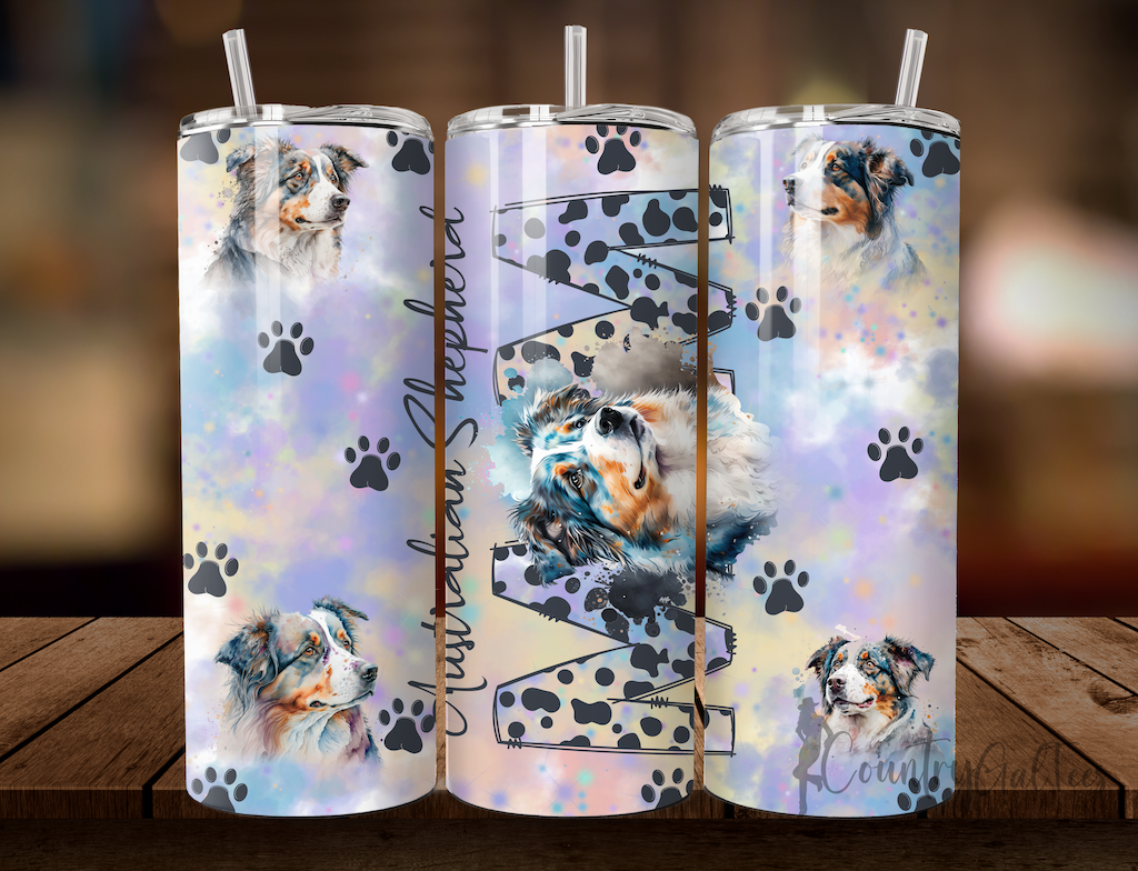 Australian Shepherd Mom 20oz tumbler